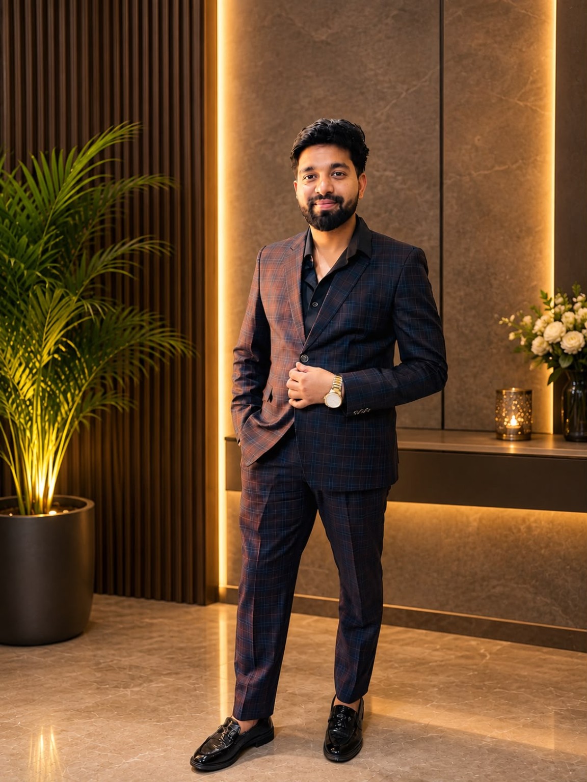 Darshan Yaduvanshi in a formal suit